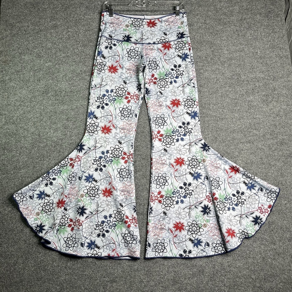 Autumn Teneyl Hope‎ Flared Pants Bell Bottoms M/L Floral Boho Bohemian Hippie